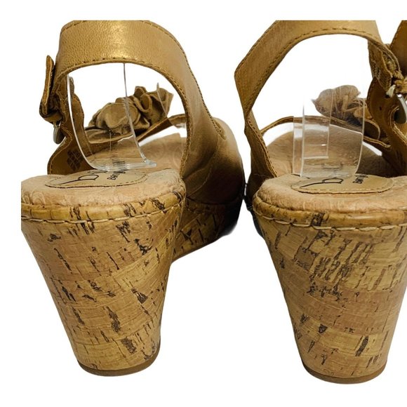 Born Concept BOC Wedge Heel Open Toe Shoes Size 9 - Picture 3 of 8